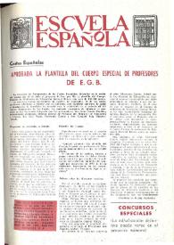 Portada:Escuela española. Año XXXII, núm. 2031, 12 de julio de 1972