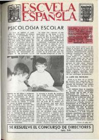 Portada:Escuela española. Año XXXII, núm. 2039, 23 de agosto de 1972