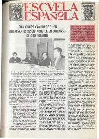 Portada:Escuela española. Año XXXII, núm. 2045, 20 de septiembre de 1972