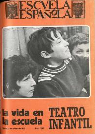 Portada:Escuela española. Año XXXII, núm. 2049, 4 de octubre de 1972
