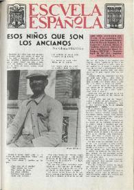 Portada:Escuela española. Año XXXII, núm. 2061, 22 de noviembre de 1972