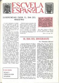 Portada:Escuela española. Año XXXII, núm. 2064, 1 de diciembre de 1972