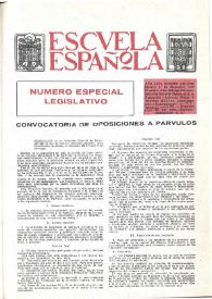 Portada:Escuela española. Año XXXII, núm. 2067-2068, 11 de diciembre de 1972