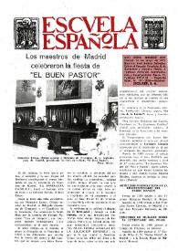 Portada:Escuela española. Año XXXIII, núm. 2109, 25 de mayo de 1973