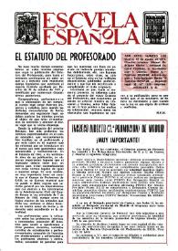 Portada:Escuela española. Año XXXIII, núm. 2128, 23 de agosto de 1973