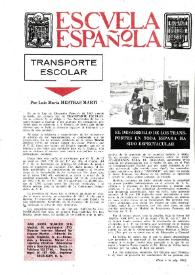 Portada:Escuela española. Año XXXIII, núm. 2136, 28 de septiembre de 1973