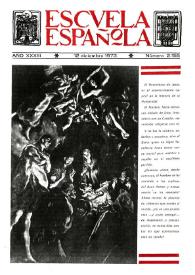 Portada:Escuela española. Año XXXIII, núm. 2155, 12 de diciembre de 1973