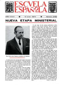 Escuela española. Año XXXIV, núm. 2162, 10 de enero de 1974