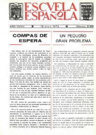 Portada:Escuela española. Año XXXIV, núm. 2163, 16 de enero de 1974