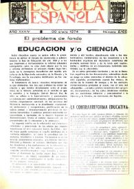 Escuela española. Año XXXIV, núm. 2166, 30 de enero de 1974
