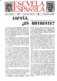 Escuela española. Año XXXIV, núm. 2167, 1 de febrero de 1974