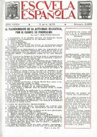 Portada:Escuela española. Año XXXV, núm. 2265, 3 de junio de 1975