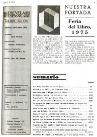 Portada:Escuela española. Año XXXV, núm. 2265, abril-mayo de 1975