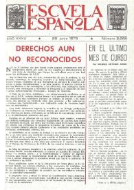 Portada:Escuela española. Año XXXV, núm. 2268, 25 de junio de 1975