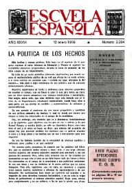 Escuela española. Año XXXVI, núm. 2304, 12 de enero de 1976