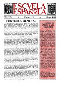 Escuela española. Año XXXVI, núm. 2308, 7 de febrero de 1976