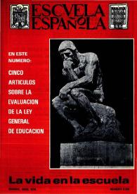 Portada:Escuela española. Año XXXVI, núm. 2320, abril de 1976