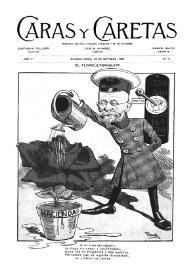 Portada:Caras y caretas : semanario festivo, literario, artístico y de actualidades. Año 1.º, núm. 3, 22 de octubre de 1898