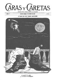 Portada:Caras y caretas : semanario festivo, literario, artístico y de actualidades. Año II, núm. 14, 7 de enero de 1899