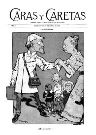 Portada:Caras y caretas : semanario festivo, literario, artístico y de actualidades. Año II, núm. 15, 14 de enero de 1899