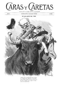 Portada:Caras y caretas : semanario festivo, literario, artístico y de actualidades. Año II, núm. 22, 4 de marzo de 1899