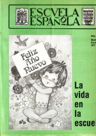 Portada:Escuela española. Año XXXVII, núm. 2366, enero de 1977