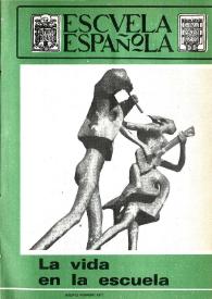 Portada:Escuela española. Año XXXVII, núm. 2373, febrero de 1977