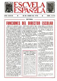 Escuela española. Año XXXVIII, núm. 2415, 18 de enero de 1978