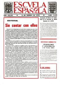 Escuela española. Año XXXVIII, núm. 2419, 15 de febrero de 1978