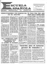 Portada:Escuela española. Año XXXIX, núm. 2461, 18 de enero de 1979