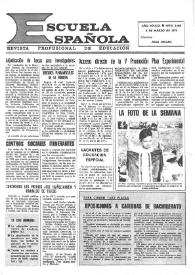 Portada:Escuela española. Año XXXIX, núm. 2468, 8 de marzo de 1979