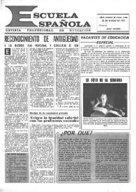 Portada:Escuela española. Año XXXIX, núm. 2470, 22 de marzo de 1979