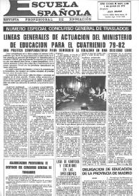 Portada:Escuela española. Año XXXIX, núm. 2480, 1 de junio de 1979