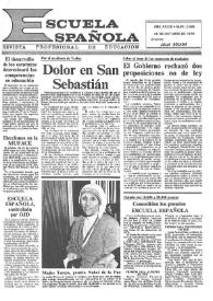 Portada:Escuela española. Año XXXIX, núm. 2499, 25 de octubre de 1979
