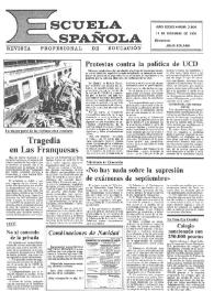 Portada:Escuela española. Año XXXIX, núm. 2504, 13 de diciembre de 1979