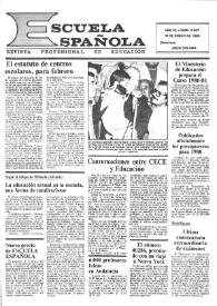 Escuela española. Año XL, núm. 2507, 10 de enero de 1980