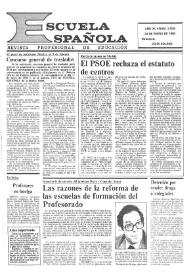 Portada:Escuela española. Año XL, núm. 2509, 24 de enero de 1980