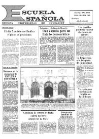 Escuela española. Año XL, núm. 2510, 31 de enero de 1980