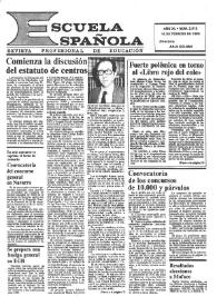 Escuela española. Año XL, núm. 2512, 14 de febrero de 1980