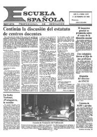 Portada:Escuela española. Año XL, núm. 2513, 21 de febrero de 1980
