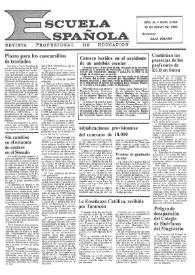 Portada:Escuela española. Año XL, núm. 2528, 19 de mayo de 1980