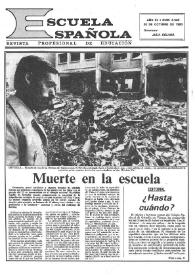 Portada:Escuela española. Año XL, núm. 2549, 30 de octubre de 1980