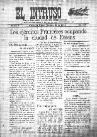 Portada:El intruso. Diario Joco-serio netamente independiente. Tomo V, núm. 425, sábado 13 de enero de 1923