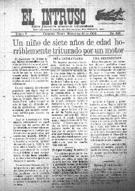 Portada:El intruso. Diario Joco-serio netamente independiente. Tomo V, núm. 440, miércoles 31 de enero de 1923