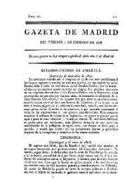 Portada:Gazeta de Madrid. 1808. Núm. 11, 5 de febrero de 1808