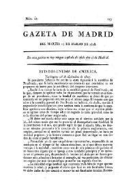 Portada:Gazeta de Madrid. 1808. Núm. 22, 15 de marzo de 1808