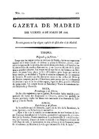 Portada:Gazeta de Madrid. 1808. Núm. 23, 18 de marzo de 1808