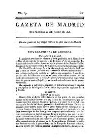 Portada:Gazeta de Madrid. 1808. Núm. 63, 21 de junio de 1808