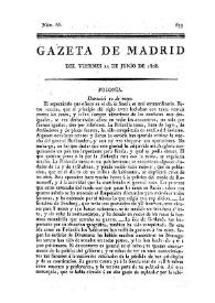 Portada:Gazeta de Madrid. 1808. Núm. 66, 24 de junio de 1808