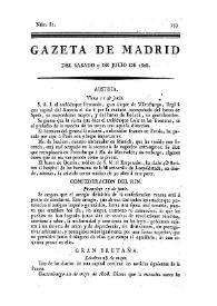 Portada:Gazeta de Madrid. 1808. Núm. 81, 9 de julio de 1808